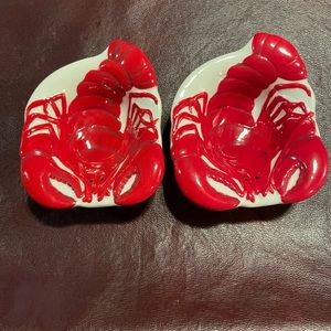 2 lobsters butter dishes, used, great condition, coastal collection,